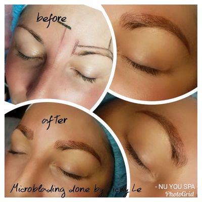 Vicky's Facebook of my session of microblading