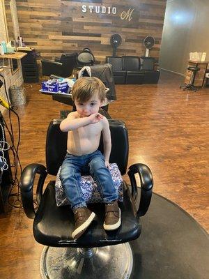 My son HATES haircuts. Miranda was so patient and let him get completely comfortable  I am so thankful