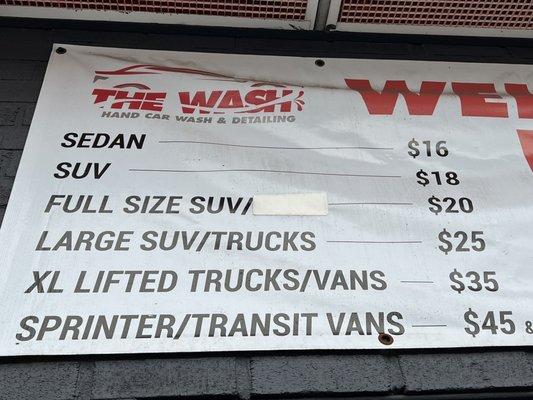 The Wash - Leonia NJ ( posted prices )