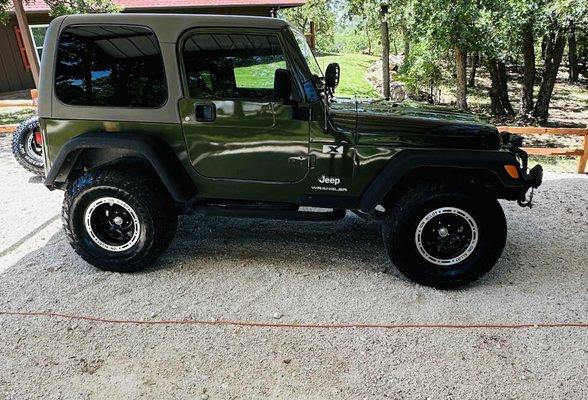 jeep tj shining like its new again after a one step and system x 3 year coating!