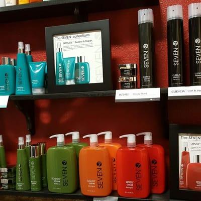 Color safe.... 
All SEVEN products are lightly fragranced with more than  64 natural ingredients to promote healthy hair.