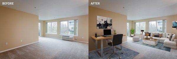 We can also help your property look its best with virtual staging.