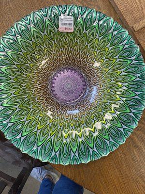 Mass-produced bowl recently sold at Homegoods for less when new - $45.50 at SVP.