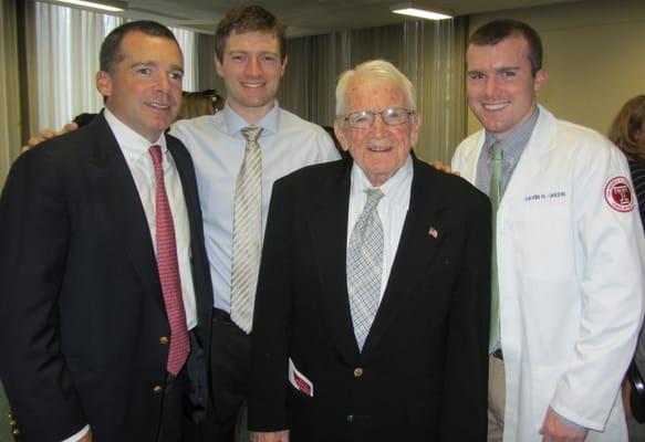 Left to right:  Dr. Gavin Green, Dr. Christopher M. Green, Dr. John M. Green Sr., Dr. Gavin H. Green