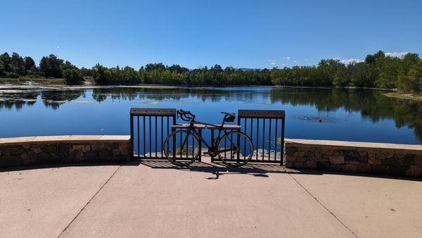 Bike by lake