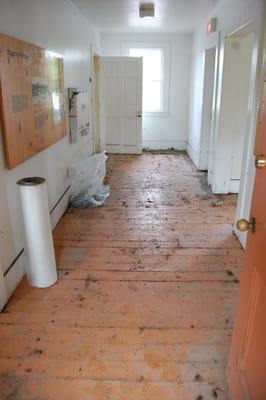 After flooding of the old store, the remnants of the flood and a mold situation was present.