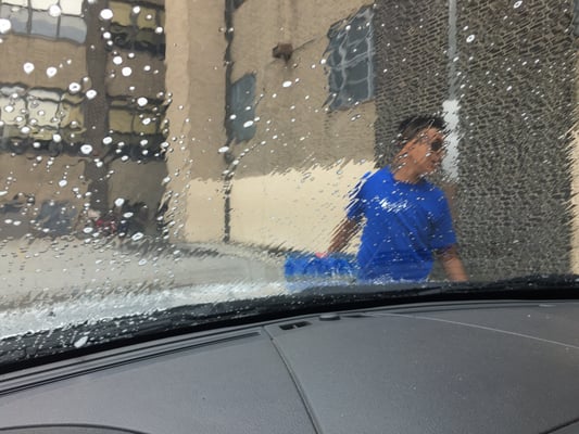 Our Lady of Lourdes Students washing cars