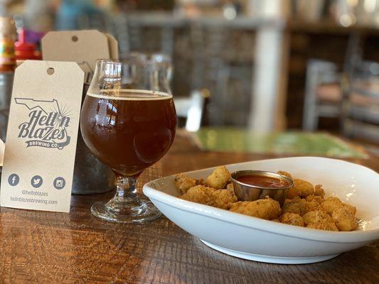 Fried cheese curds and pumpkin habanero.