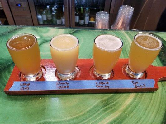 4 beers for $10 flight