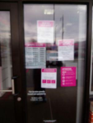 T-Mobile door on April 6, 2020