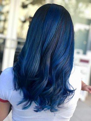 Blue hair by Denissa Lopez