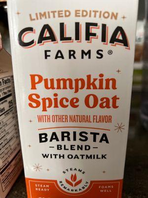 32 oz. Pumpkin spice oat milk