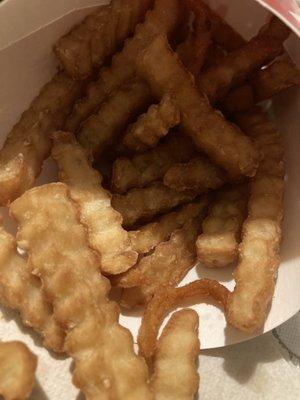 Cold crusty fries