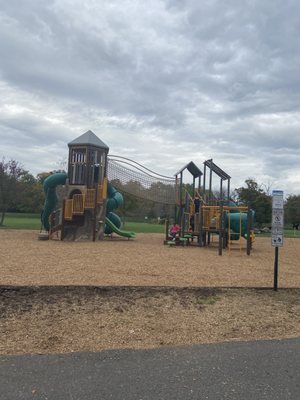 It's back and better than ever.  The climbing tower at the park.