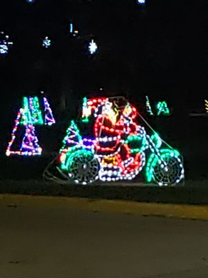 Santa on a motorcycle