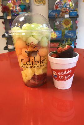 Grab and Go fruit salad and cone