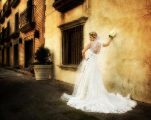 Bridal portrait shot on location in Dallas.