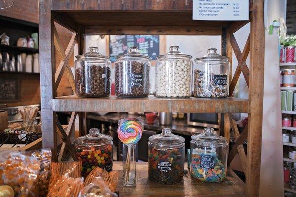 An up-close look at our candy bar!