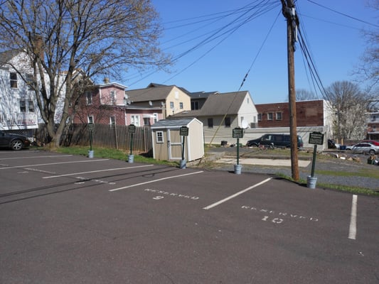 Our parking lot located directly behind our office