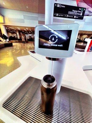 Fancy water station right inside TSA 2