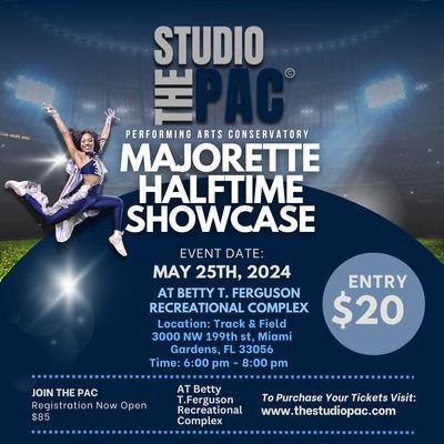 Join us for our Annual Majorette Showcase. See flyer for details.