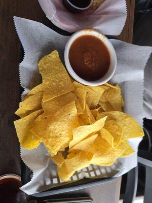 Salsa and chips. Meh.