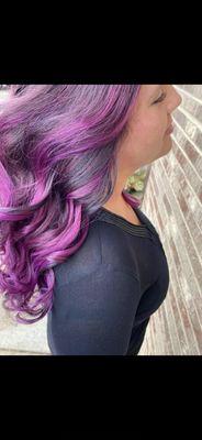 Purple balayage