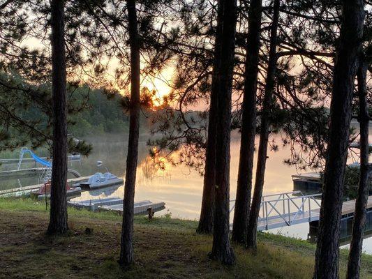 Sunrise over Boot Lake - lots of loons!