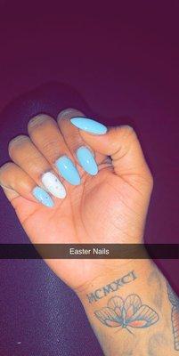 Blue Easter nails