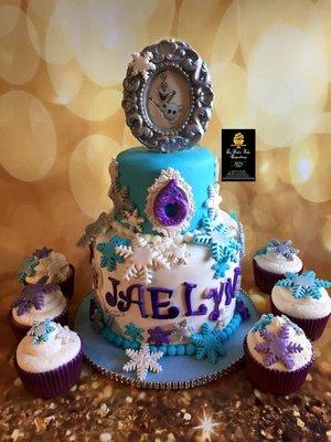 Frozen theme mini cake