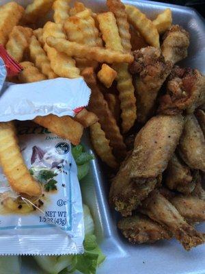 10 piece wings & fries special $6