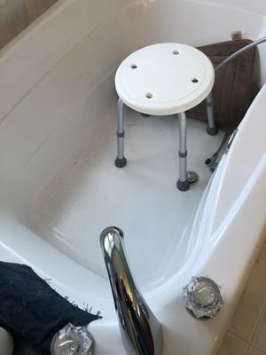 Bathtub before the big clean .