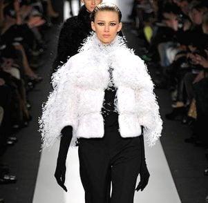 Ralph Rucci's white mink and feather jacket for 2014.