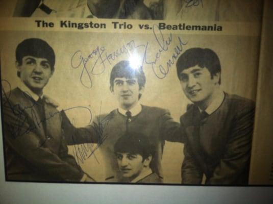 Autographs of all four Beatles. We buy and sale more autpgraphs then any other dealer in the area.