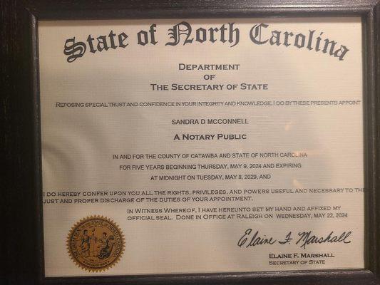 Notary Public Commission in North Carolina