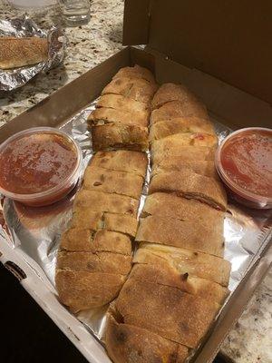 Stuffed breads (pepperoni/cheese and meatball/cheese