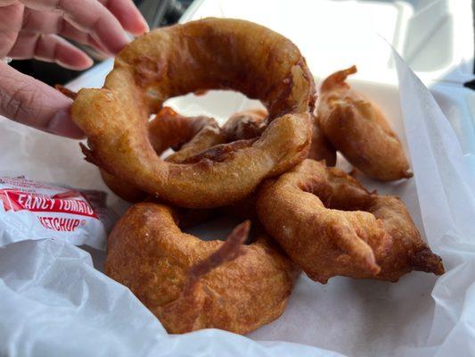 Humongous onion rings