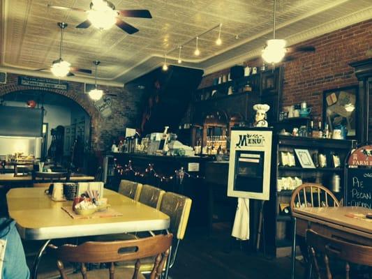 Seating on the left - ordering counter in the right.  It's in a beautifully maintained historical building.