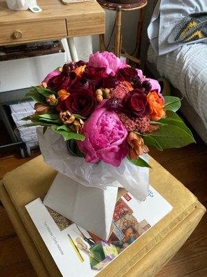 Bouquet is stunning  all done long distance by phone.