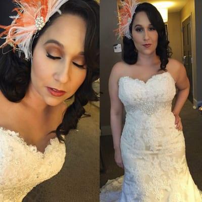 Bridal hair and makeup.