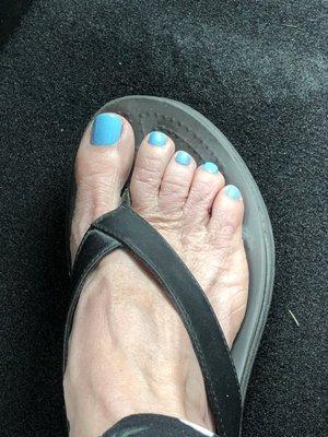 The older lady at Pro Nails gave me a great pedicure! She worked so on my crazy dead/dry skin on the bottom of my feet.