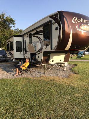 Just enjoying our first coffee of the day and the weather was gorgeous