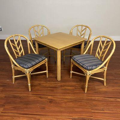 MgGuire vintage dining set, square table and four matching chairs