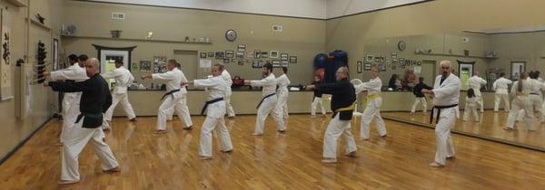 Tuesday evenings - its karate at the Arizona Hombu, Mesa, Arizona