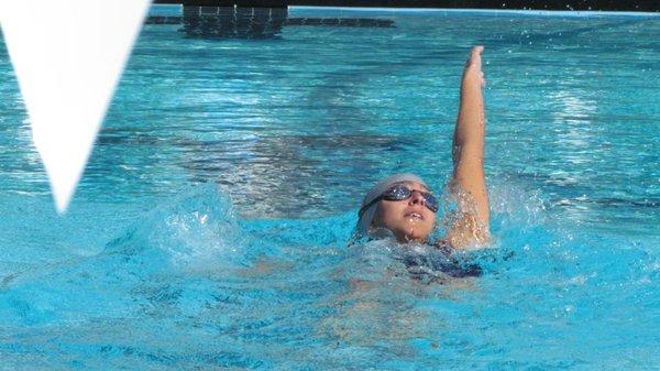 Impressive Back Stroke Swimmer