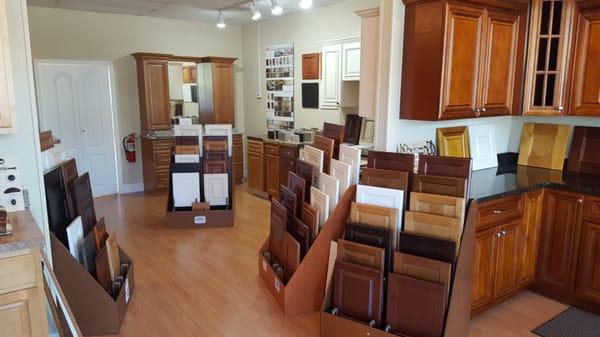 The view when you enter into our showroom on Starkey Road. As you can see, we have a large selection to choose from.