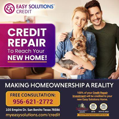 "Unlock Your Dream Home with Our Credit Repair Services!" 

 Free Consultation: 956-621-2772