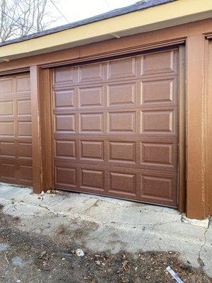 Garage door replaced. Beautiful work