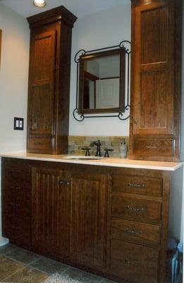 White Birch Vanity with Towers