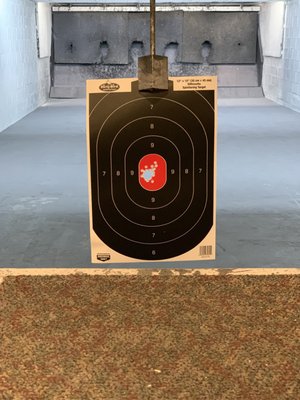 In the red is always good for 45 shots at 50ft